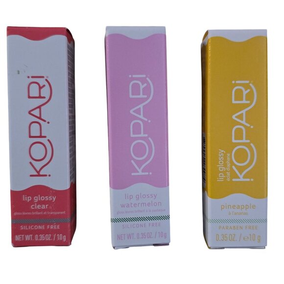 Kopari Paradise Pout Lip Kit - Full Size Set Of 3 Glossy Lip Balms - Picture 4 of 4